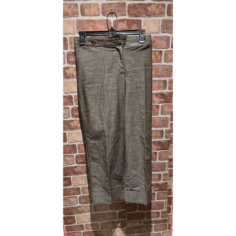 Dress Barn Women's Brown Dress Pants‎ Size 12 Short W/Belt Loops Straight Leg